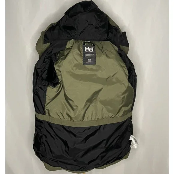 Helly Hansen W sz Med Jacket Green HellyTech Primaloft Waterproof Parka W Hood - Picture 8 of 12